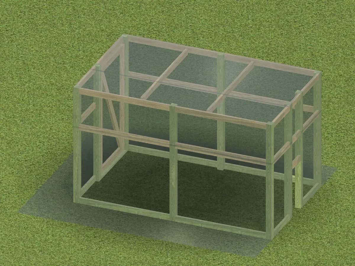 Run for your existing coop, 3D render