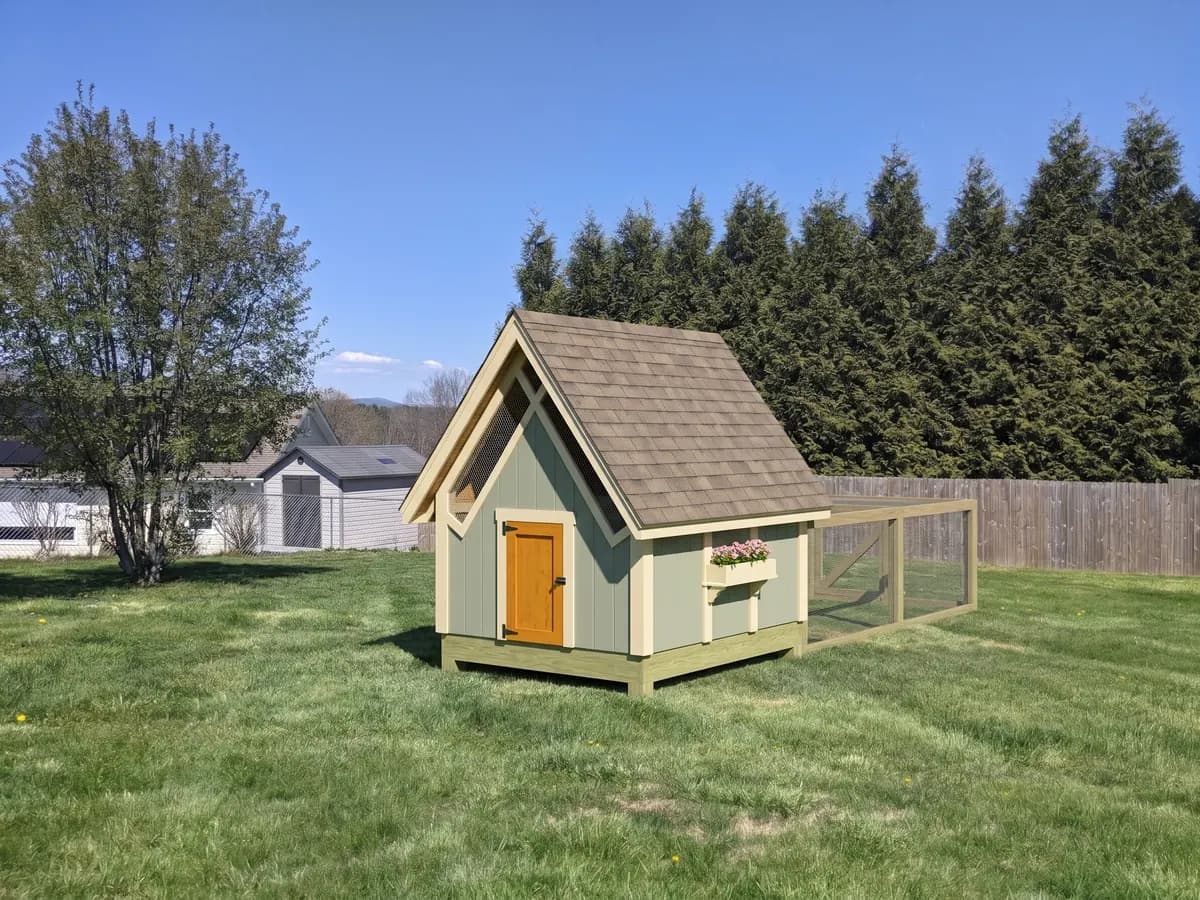A-frame coop in a backyard (representative image)