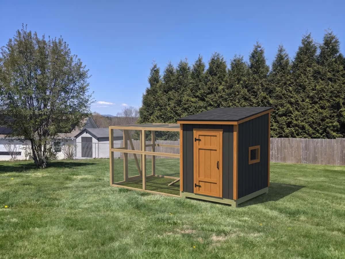 Low-slope modern coop (representative image)