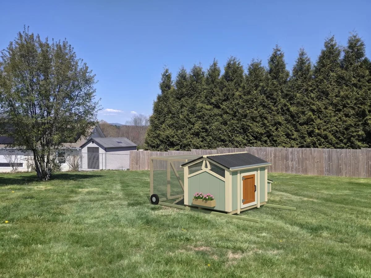 Portable chicken tractor, Cottage style (representative image)