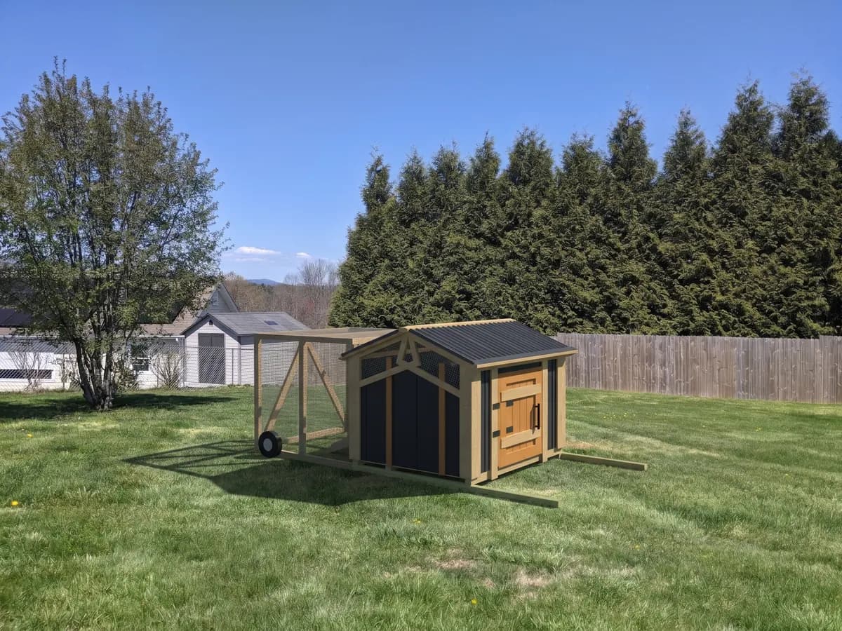 Portable chicken tractor, Modern Barn style (representative image)